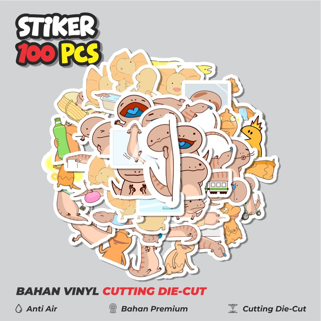 

Terbaru! 50 pcs Sticker Hewan Cicak Dekorasi Lucu Kreatif untuk Notebook, Skateboard, HP