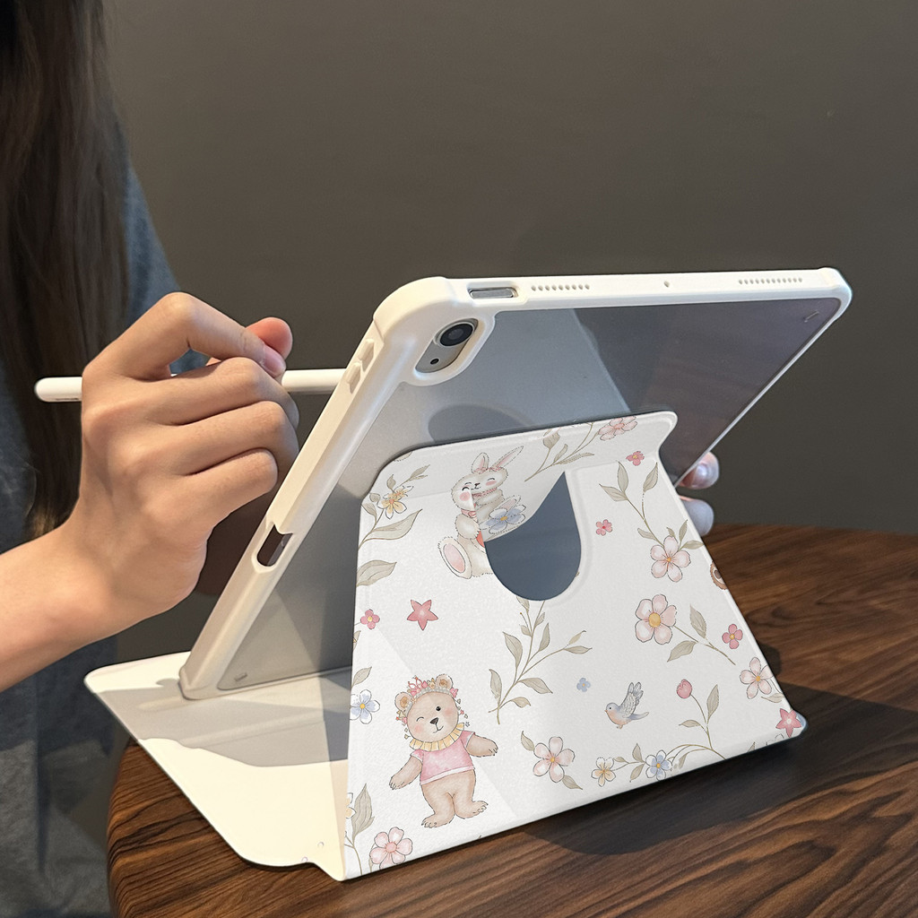 Cocok untuk ipad gen 10 tablet case pelindung lucu ipad air 5 rotasi ipad pro 11 inci 360° 10.9 inci