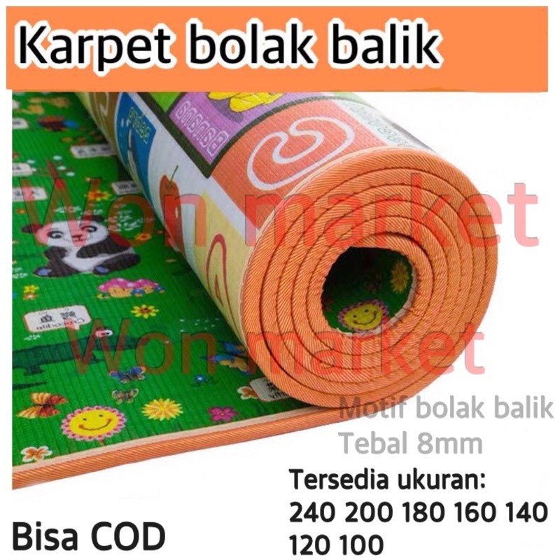 Karpet Foam PE Jumbo 140x200 | Tikar Motif Bolak Balik | Tikar Karakter | Tikar Karpet Jumbo | Karpe