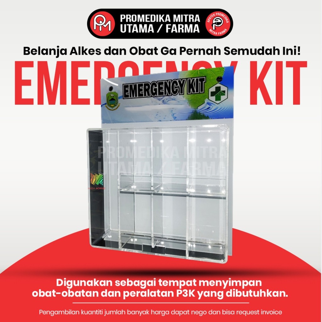 Kotak Obat P3K | Emergency Kit Box | First Aid Box Acrylic