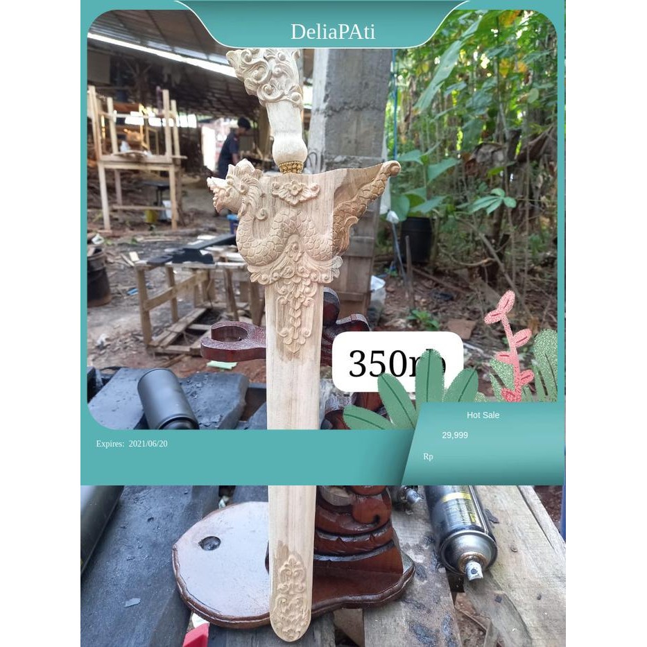 warangka walikat naga termurah dari kayu jati garap alus ukiran naga raja utuh deder mewah ukir ukir