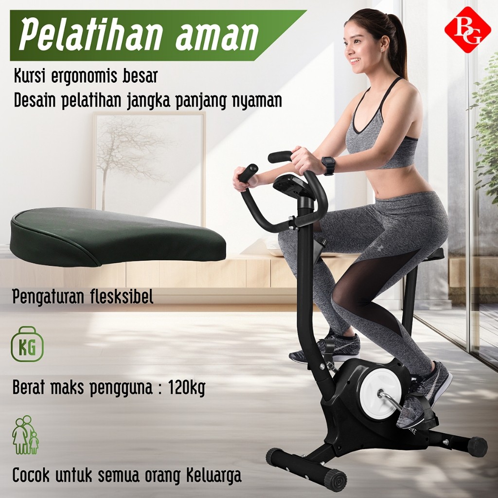 HTD Sport Sepeda Statis Lipat Portable Gym Spinning Bike Alat Olahraga Gym Rumahan