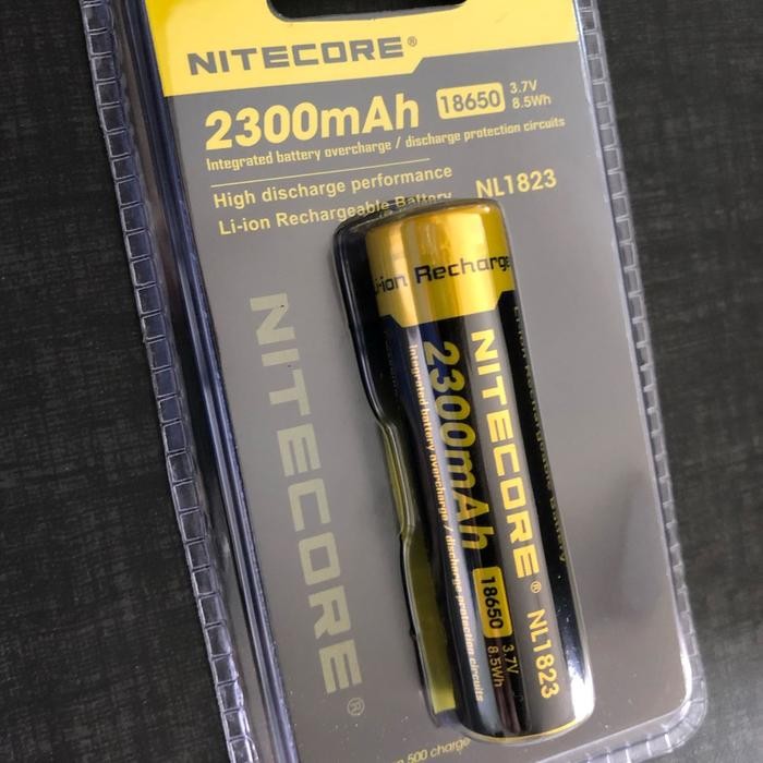 NITECORE NL1823 Original Baterai Senter 18650 2300mAh Rechargeable