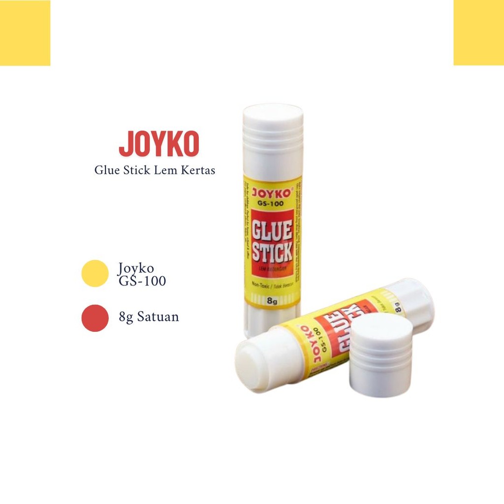 

Lem kertas 8g Glue Stick Joyko GS-100 -Satuan