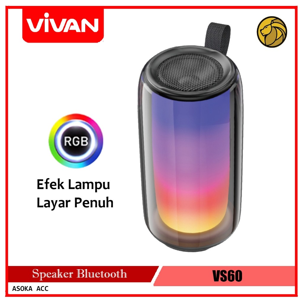 Vivan VS60 Waterproof Speaker Bluetooth RGB Super Bass