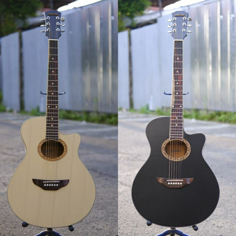 GITAR AKUSTIK UNBRND A-50 BLACK / NATURAL CO