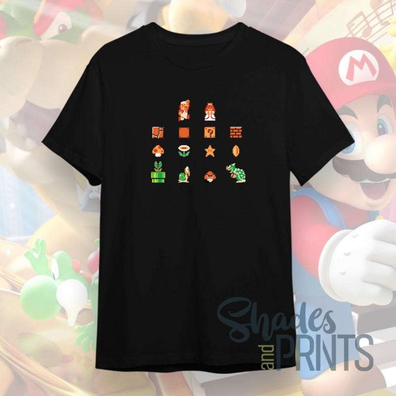 Super Mario World 2 Luigi Yoshi Toad Koopa Kemeja Uniseks Khusus Streetwear Teduh & Cetak Cetak Ceta
