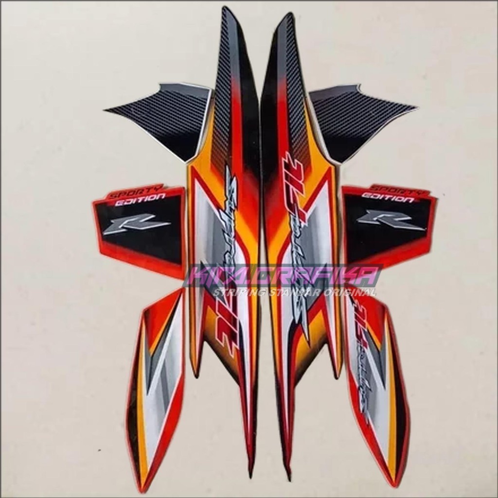 Striping Honda Supra Fit R New 2006 2007 SE Sporty Edition Oren Hitam
