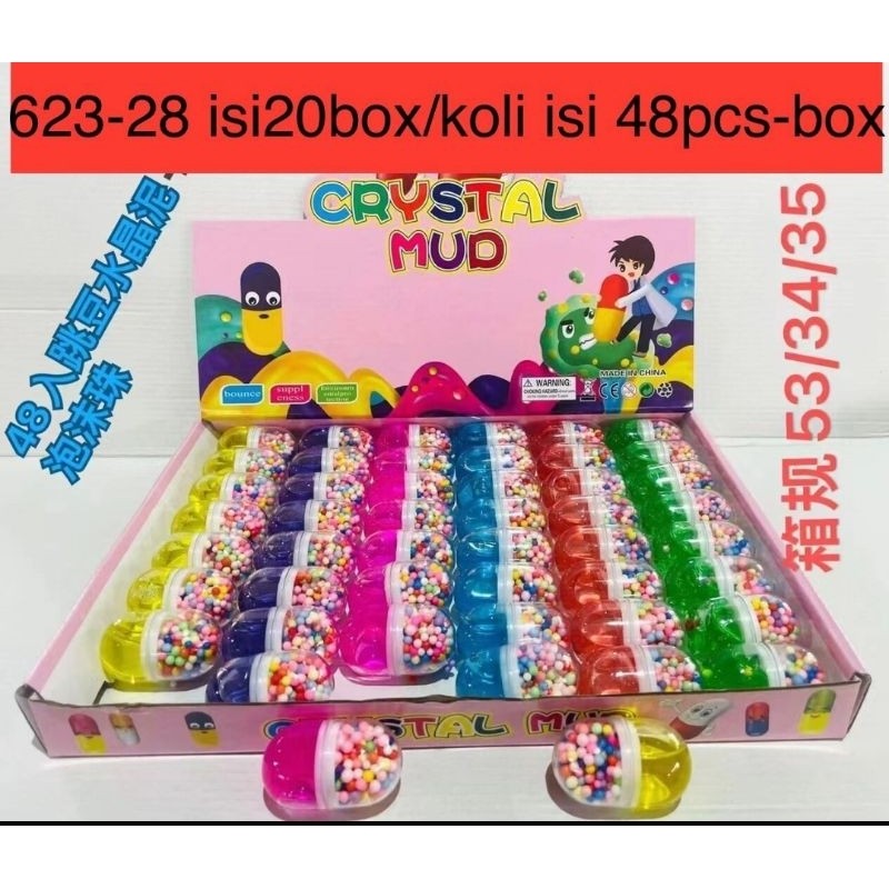 TOFA.ID set 48pc Slime Kapsul Plus Foom / Tanpa Foom / Gelas salju Dll