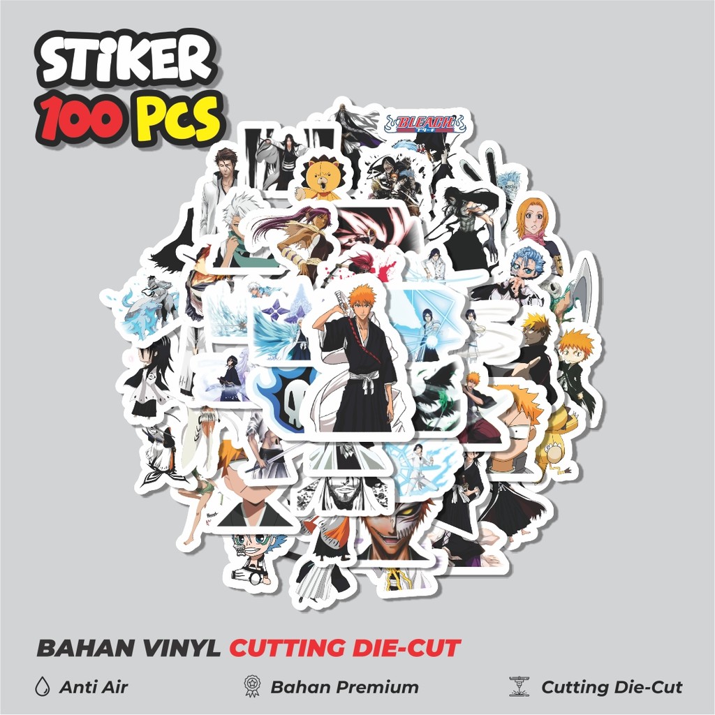 

Terbaru! 50 pcs Sticker Anime Bleach Dekorasi Lucu Kreatif untuk Notebook, Skateboard, HP