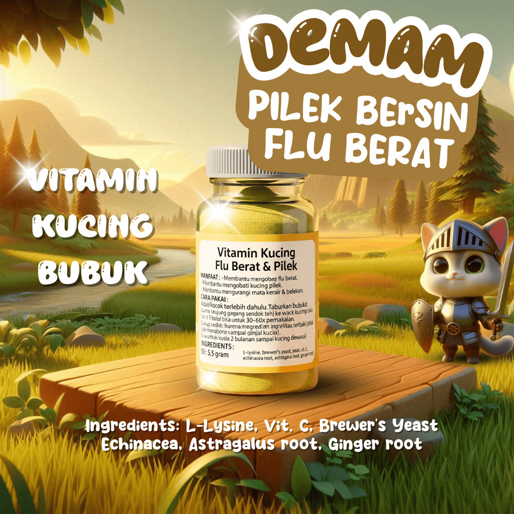 VITAMIN KUCING FLU BERAT & PILEK OBAT FLU BERAT KUCING AMPUH OBAT FLU BATUK PILEK KUCING AMPUHA