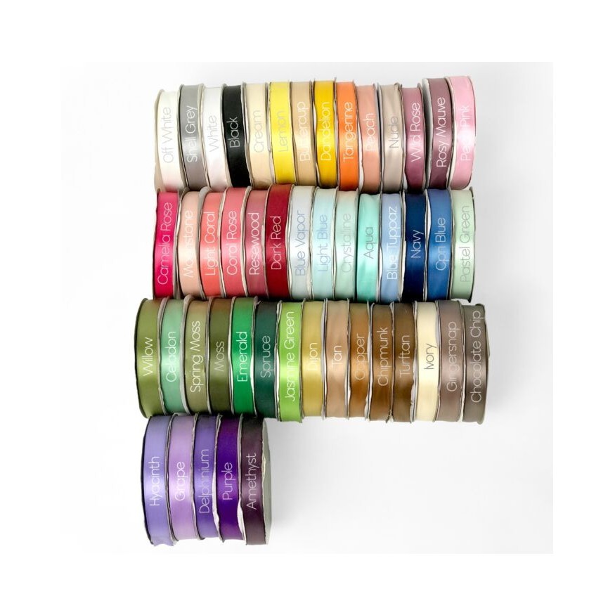 

25 Yard Pita Satin Single Face Lebar 1 Inch 2.5 Cm 2,5Cm 1" 2,5 Cm