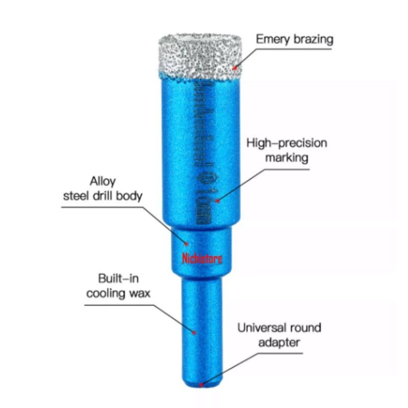 KAMEJING 5pcs/Set Mata Bor Keramik Dan Granit Mata Bor Keramik Set Mata Bor Kaca Set Untuk Kaca / Ma