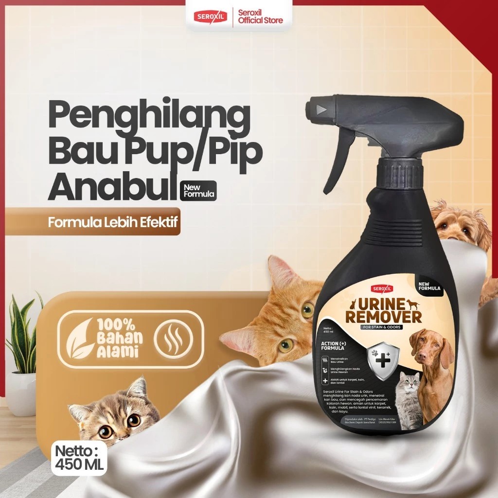 Seroxil Seroxil Penghilang Noda Bekas Pipis Hewan Karpet Sofa URINE REMOVER 450ML