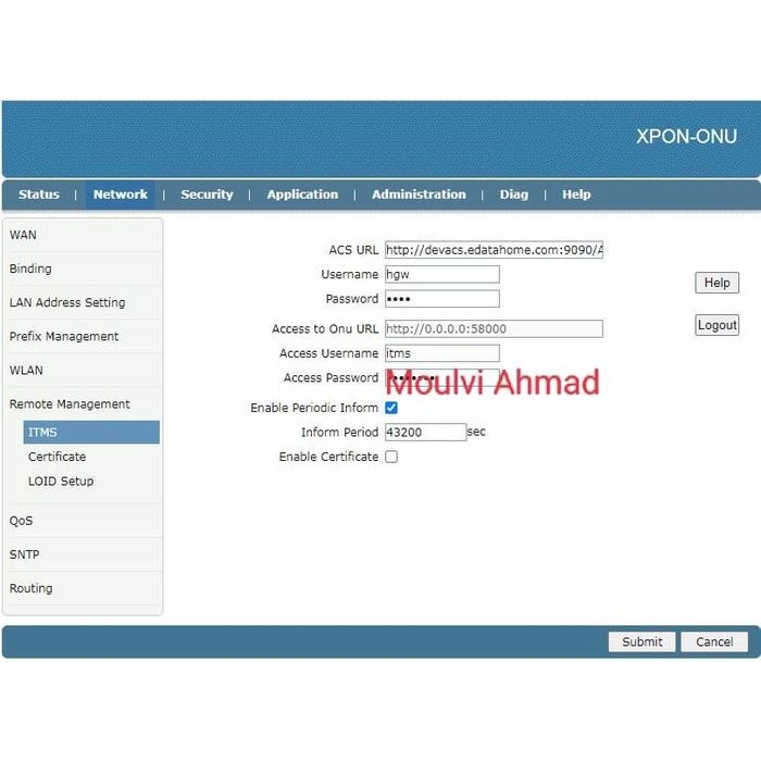 ONU XPON GM219S SECOND TANPA ADAPTOR
