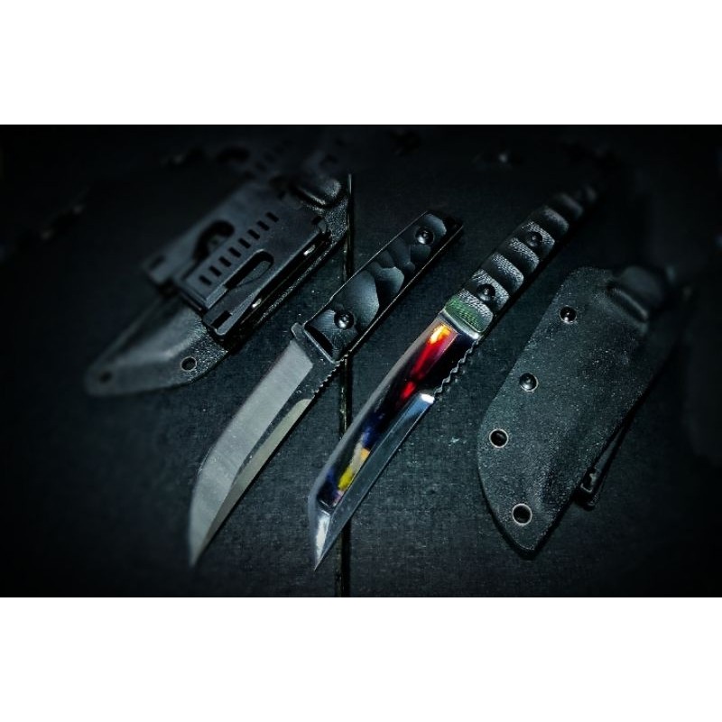 Pisau camping dengan sarung kydex tactical CO