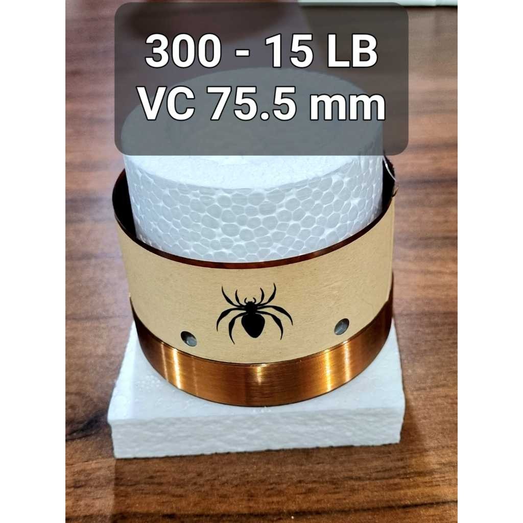 Spull Black Spider BS 300-15 LB / Voice Coil Spul BS / Spool Speaker 15 Inch Black Spider 300 - 15 L