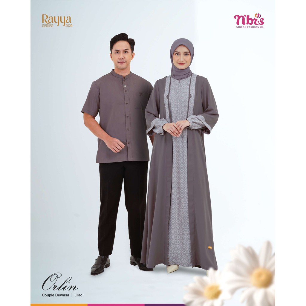 NC_Gamis Sarimbit Keluarga Koko Dewasa Lengan Pendek Bahan Cotton Orlin Koko Baju Muslim Pria By Nib