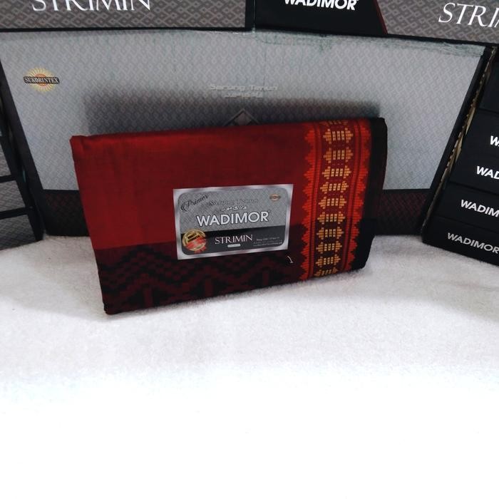 Sarung Wadimor Motif Strimin Termurah - Merah
