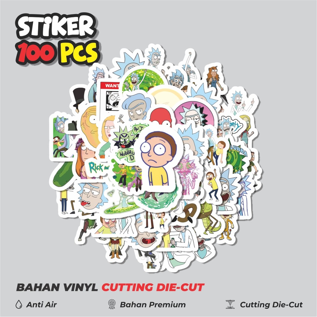 

Terbaru! 50 pcs Sticker Kartun Rick And Morty Dekorasi Lucu Kreatif untuk Notebook, Skateboard, HP