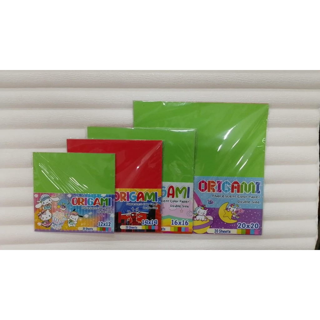 

*SDA* ORIGAMI DUA SISI / KERTAS LIPAT POLOS 12X12 14X14 16X16 20X20 (20 LEMBAR)