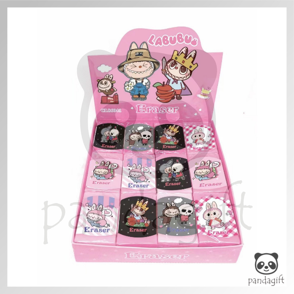 

24PCS PENGHAPUS BENTUK MOTIF / PENGHAPUS JELLY LABUBU KARAKTER LUCU GROSIR- TW0440