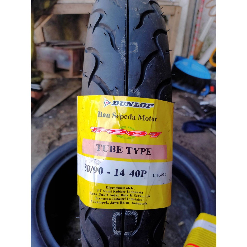 Ban luar Dunlop 80/90-14 100% Original untuk ban depan atau belakang matic ring 14