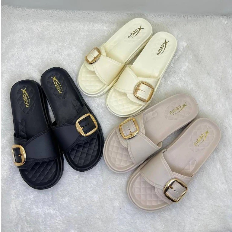 SANDAL CEQIU SELOP GESPER / SANDAL SLIP ON WANITA / Sandal Fashion Korea Style