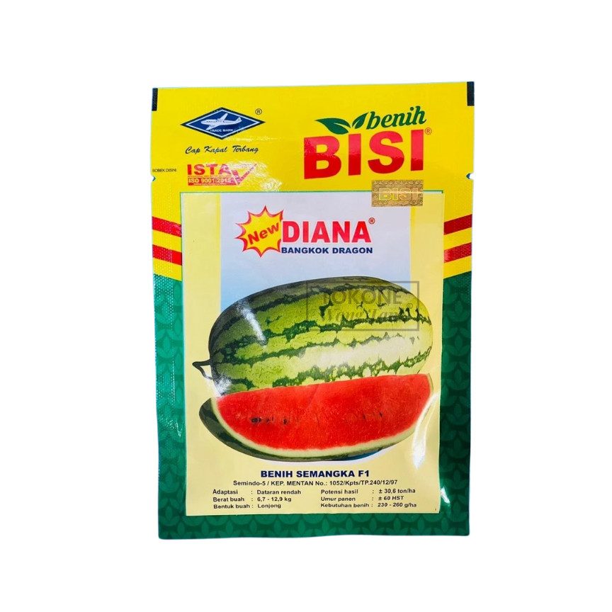 Benih Semangka NEW DIANA F1 isi 20Gr Original BENIH Bisi Merah Inul Berbiji, Rasa Manis