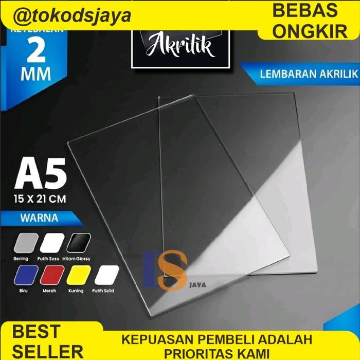 

PROMO [Acrylic] Akrilik Bening Lembar media lukis QR Ukuran A5 15 x 21 cm Tebal 2mm Lembaran