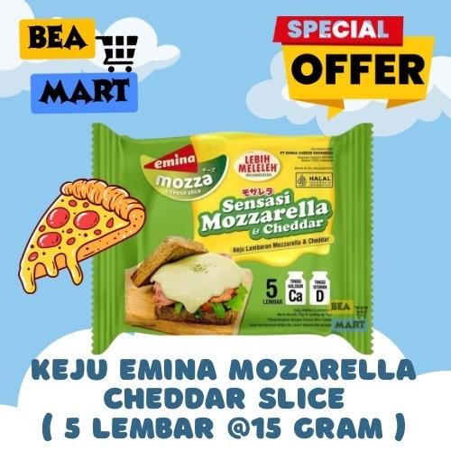 

Emina Keju Mozarella Cheddar Slice Cheese Isi 5 Lembar 75gr
