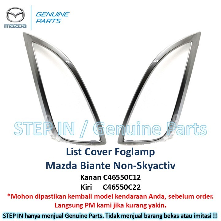 Lis Cover Foglamp Kanan Kiri Mazda Biante NON SKYACTIV Genuine ASLI garnish list original satuan
