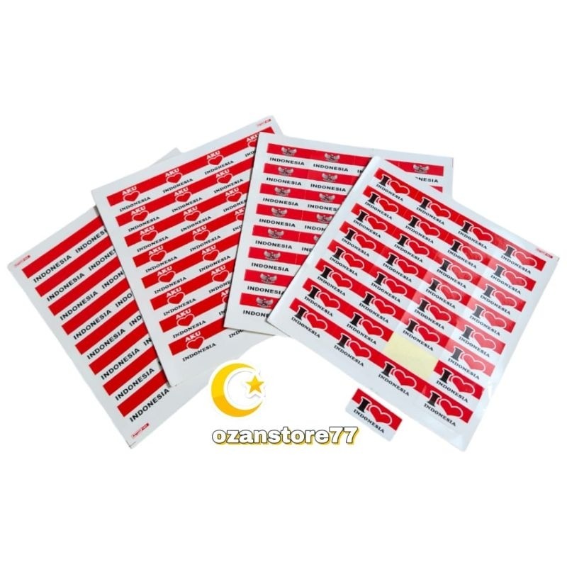 

stiker pipi / stiker bendera merah putih / stiker 17 agustus (perlembar)