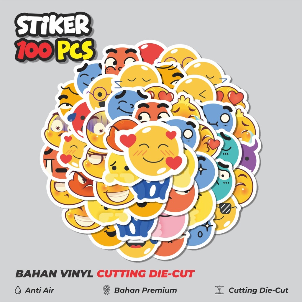 

Terbaru! 50 pcs Stiker Kartun Emoticon Stiker Dekorasi Lucu Kreatif untuk Notebook, Skateboard, HP