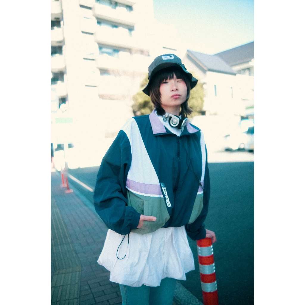TSUKUBA 1986 NYLON VINTAGE OVERSIZE WINDBREAKER / JAKET JAPAN NILON RETRO COLORBLOCK