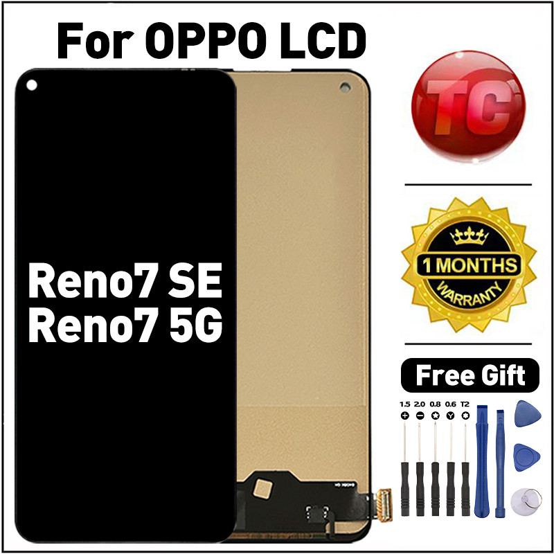 Original LCD For OPPO Reno 7 5G Reno 7 SE Ori asli Fullset Touchscreen Glass TouchScreen Digitizer