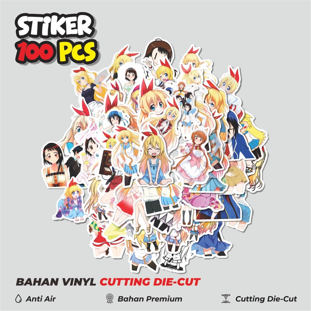 

Terbaru! 50 pcs Stiker Anime Nisekoi Sticker Dekorasi Lucu Kreatif untuk Notebook, Skateboard, HP