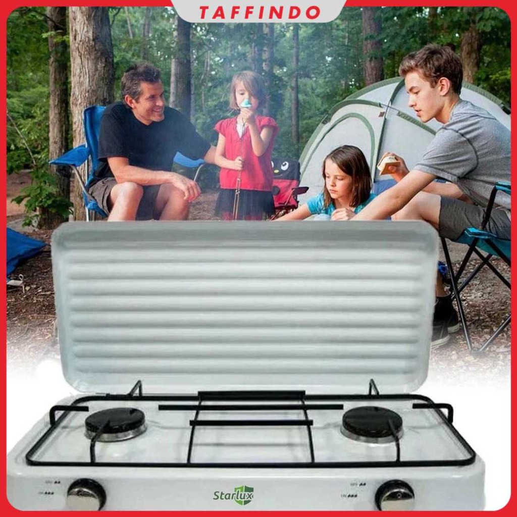 Kompor Gas Portable 2 Tungku Table Top Camping Stove - STARLUX SGS-6002