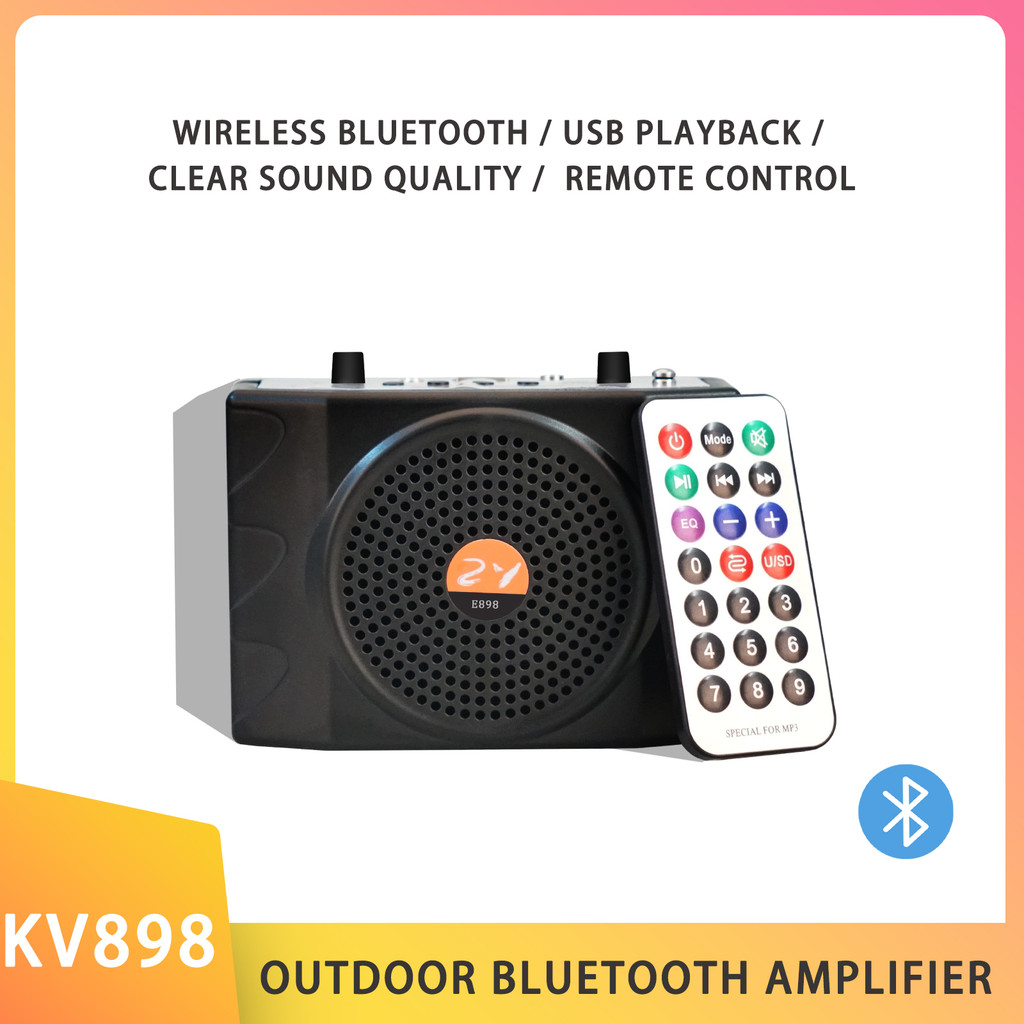 Speaker mic karaoke suara jernih Pinggang waistband  Mini Pa Amplifier mikrofon Bluetooth Portable P