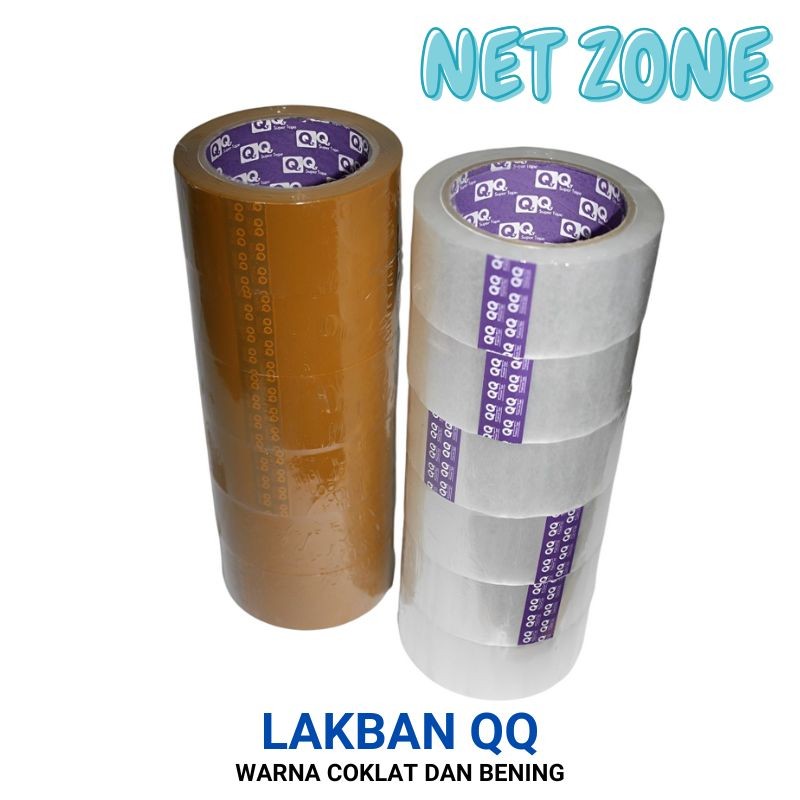 

Jual LAKBAN Coklat / Bening 1 slop (6pcs) Merk QQ 2inch 45mm x 90Yards TOP Quality -NZONE