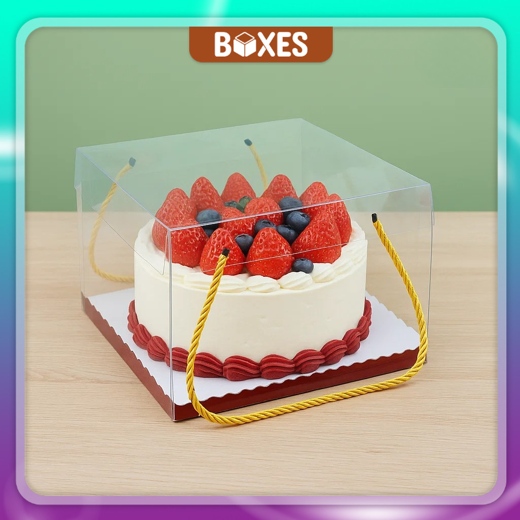 

Box Mika Transparan / Box Mika / Box Mika Handle / Box Tali / Box Makanan / Box Hampers / Box Tart | HD15P-A