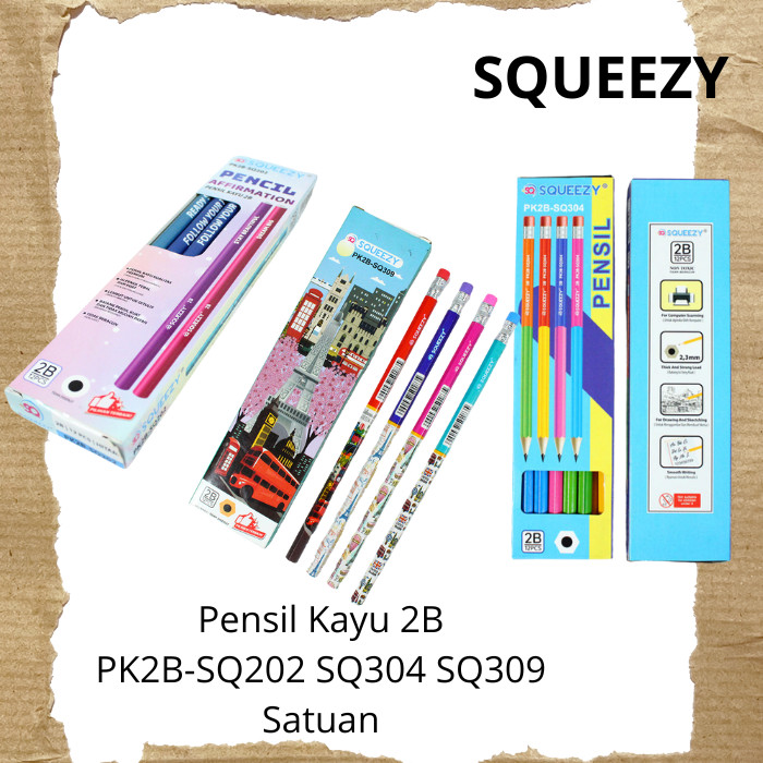 

Squeezy Pensil Kayu 2B PK2B-SQ202 SQ304 SQ309