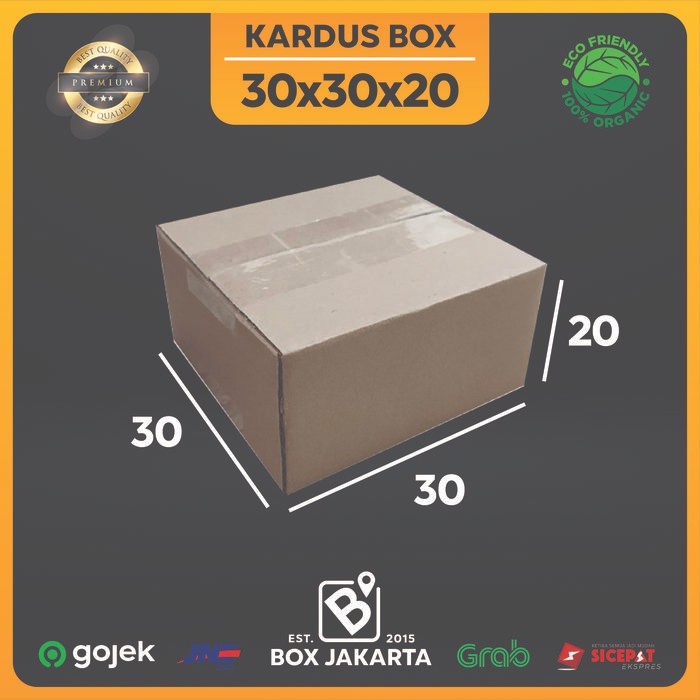

KARDUS BOX uk 30x30x20 CM Kotak Packaging Corrugated SHEET POLOS