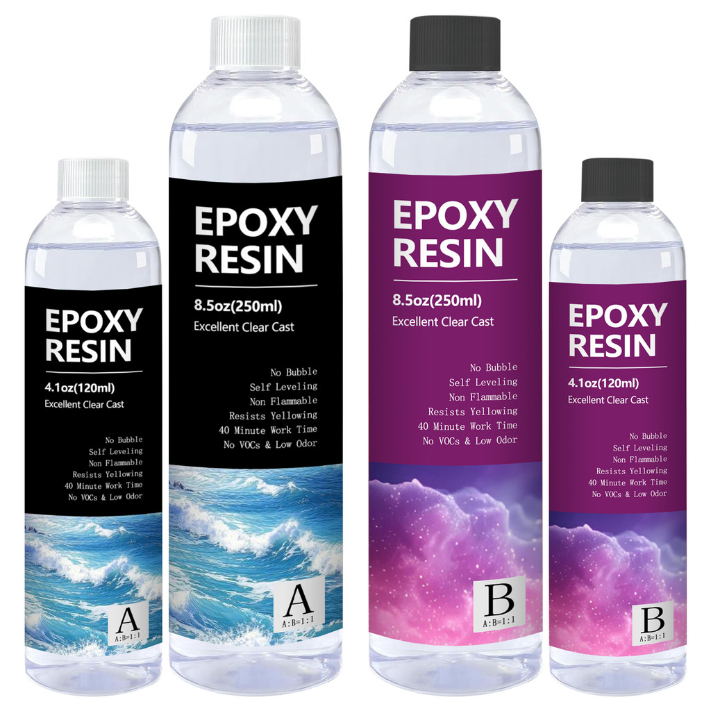 

1:1 Epoxy Resin Crystal Clear Kit, Self Leveling Easy, Mix Coating and Casting for Freedom Art,Jewelry Making,Crafts DIY