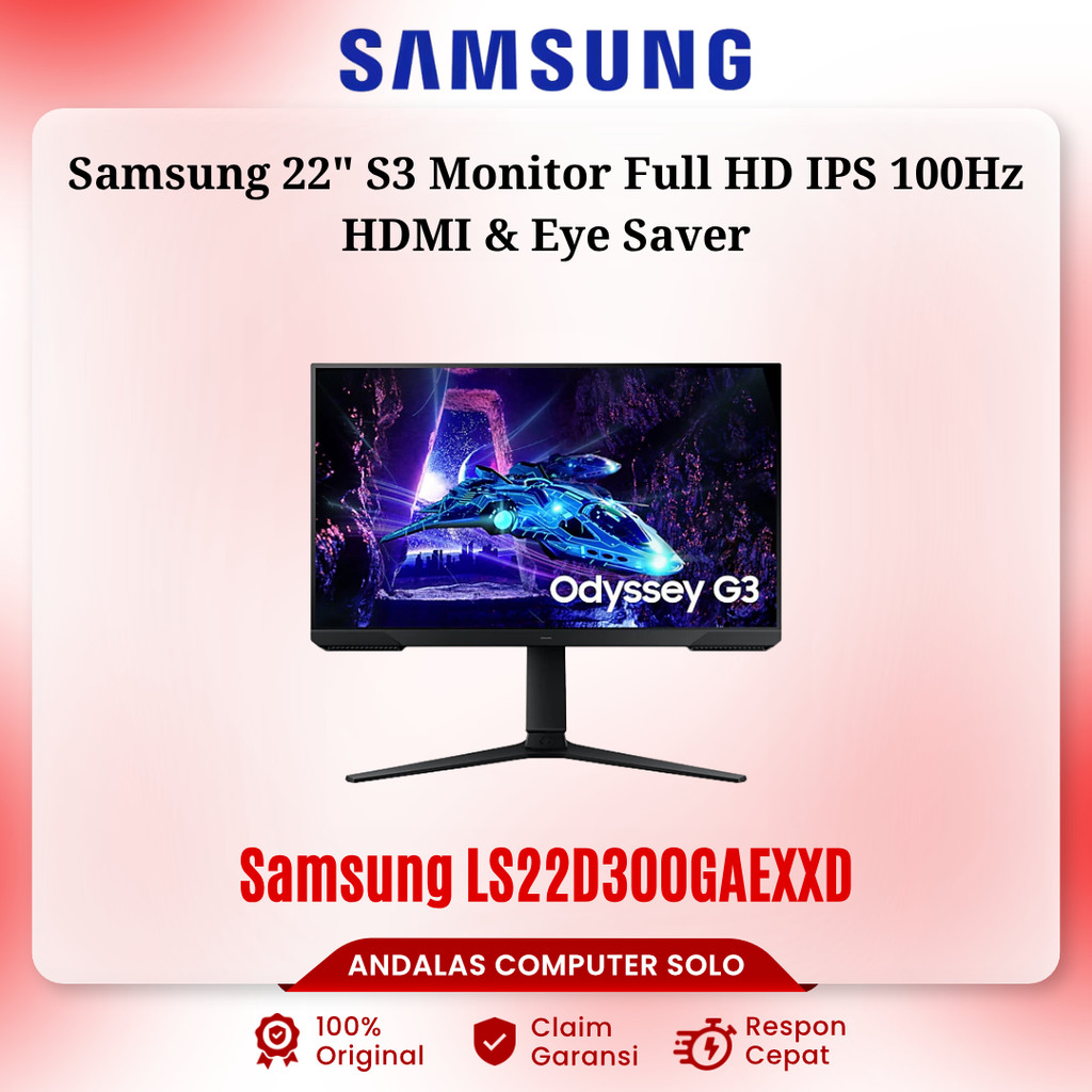 Monitor Samsung 24" Odyssey G3 Gaming Monitor FHD 180Hz 1ms FreeSync