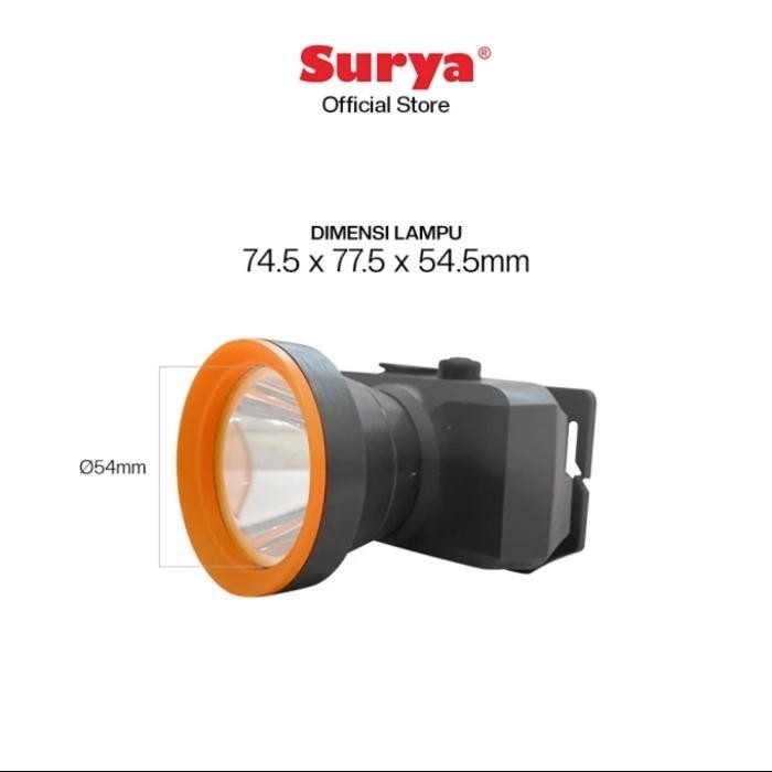 Surya Head lamp SYH L155E 15watt - Senter Kepala - Anti Air -Tahan AirMX
