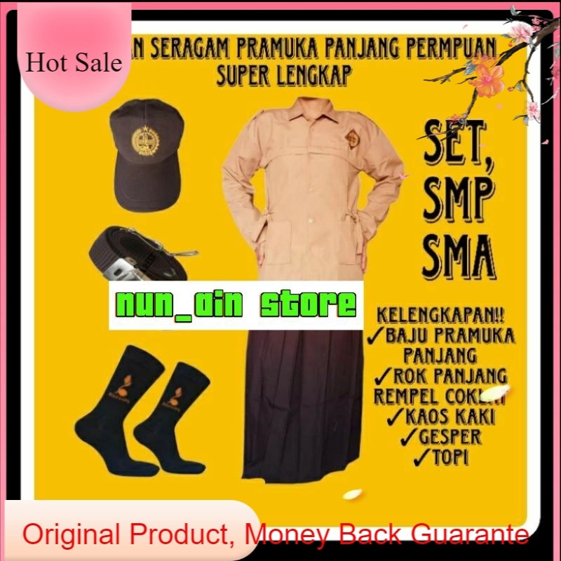 [PROMO] BAJU PRAMUKA SMP SMA PEREMPUAN SETELAN PANJANG