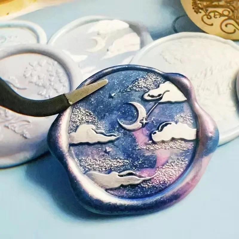 

In Stock Diy Creative Toy Cd Record Fire Seal Seal Head Children'S Handmade Fine Carved Copper Dream Relief Fixed Nebula Mystery