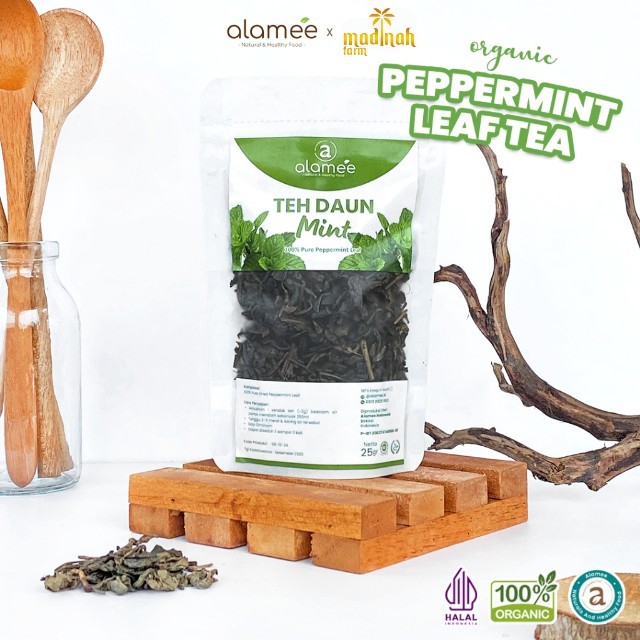

ALAMEE Peppermint Tea Teh Daun Mint Organik Pappermint Papermint Kering Dried 25gr madinah