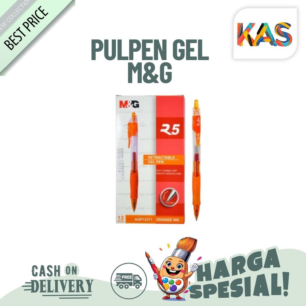 

Pulpen Gel M&G R5 AGP 8 Warna Tip 0.7 mm GEL Pen #AGP12371 - Satuan